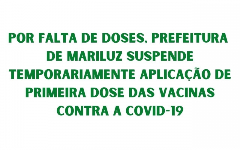 comunicado importante refente a vacinação contra a Covid-19 