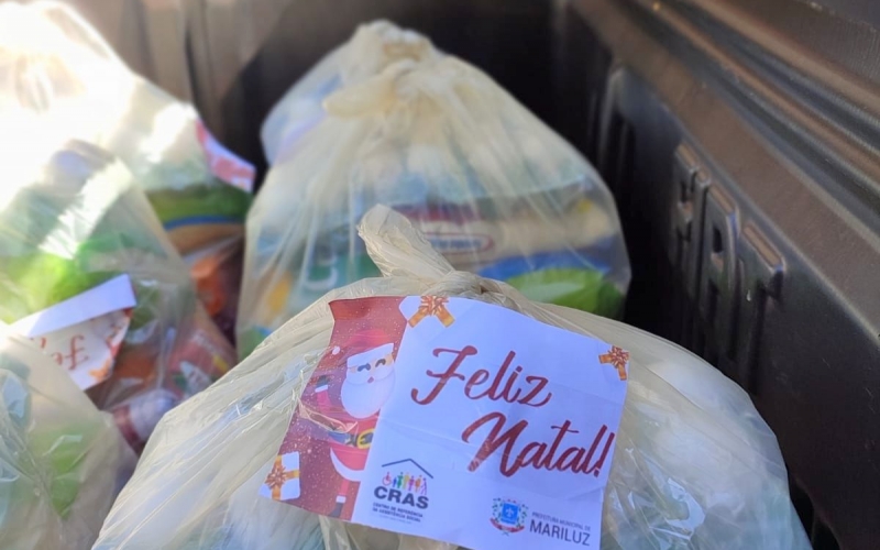 Prefeitura de Mariluz e Secretaria de Assistência Social está entregando cestas natalinas a 200 familias