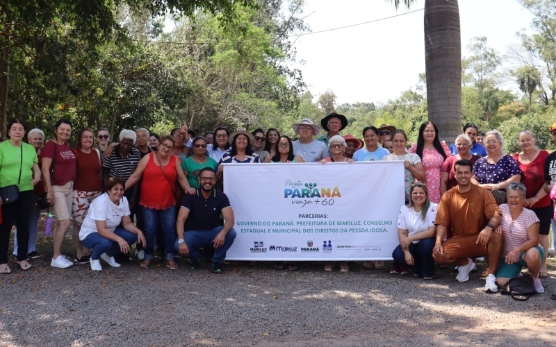 Projeto Viaja Mais 60 Paraná já proporcionou passeios e momentos de lazer a 168 idosos de Mariluz