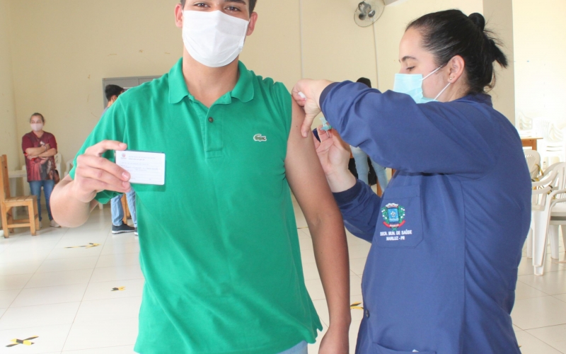 Município de Mariluz realizou vacinação contra a Covid-19 em adolescentes de 16 anos ou mais