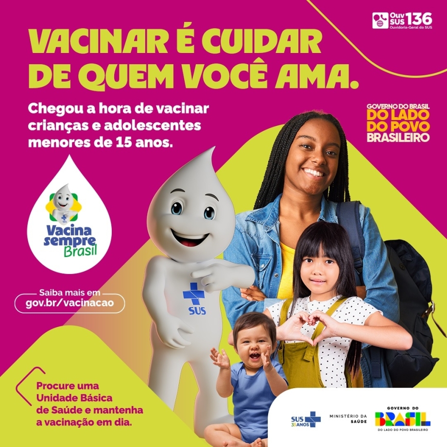 início a Campanha Nacional destinada à atualização da caderneta de vacinação