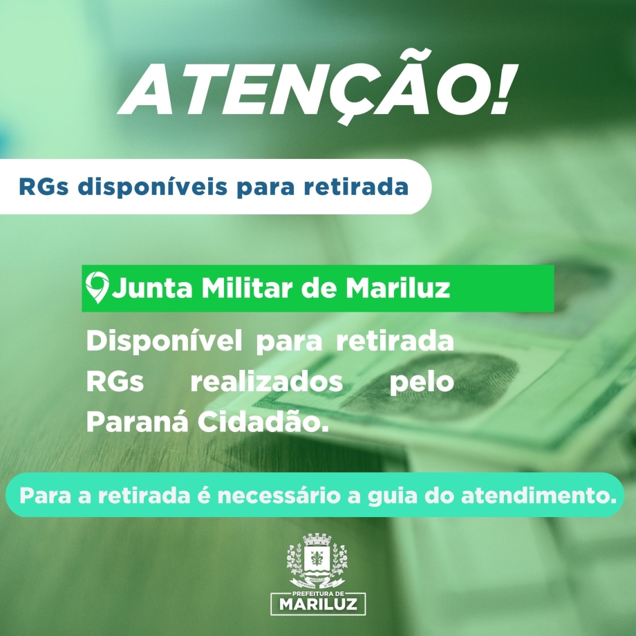 Retirada de RGs do Paraná Cidadão