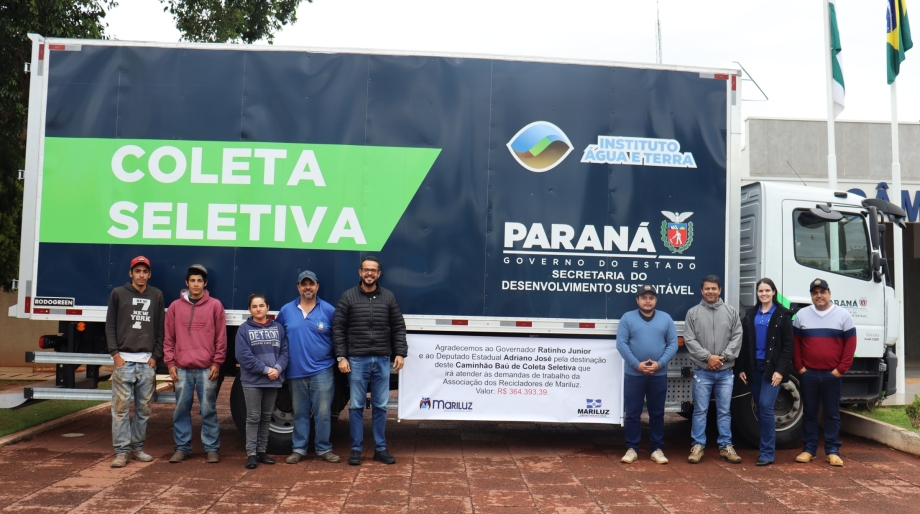 AREMA recebe caminhão do programa Patrulha Ambiental e ganha reforço para a coleta seletiva em Mariluz