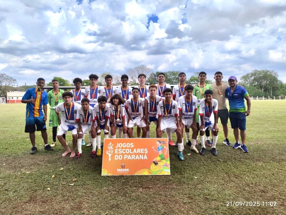 Sub-14 do Dom Bosco de Mariluz ficou em primeiro lugar no JEPS Bom de Bola Fase Macrorregional 