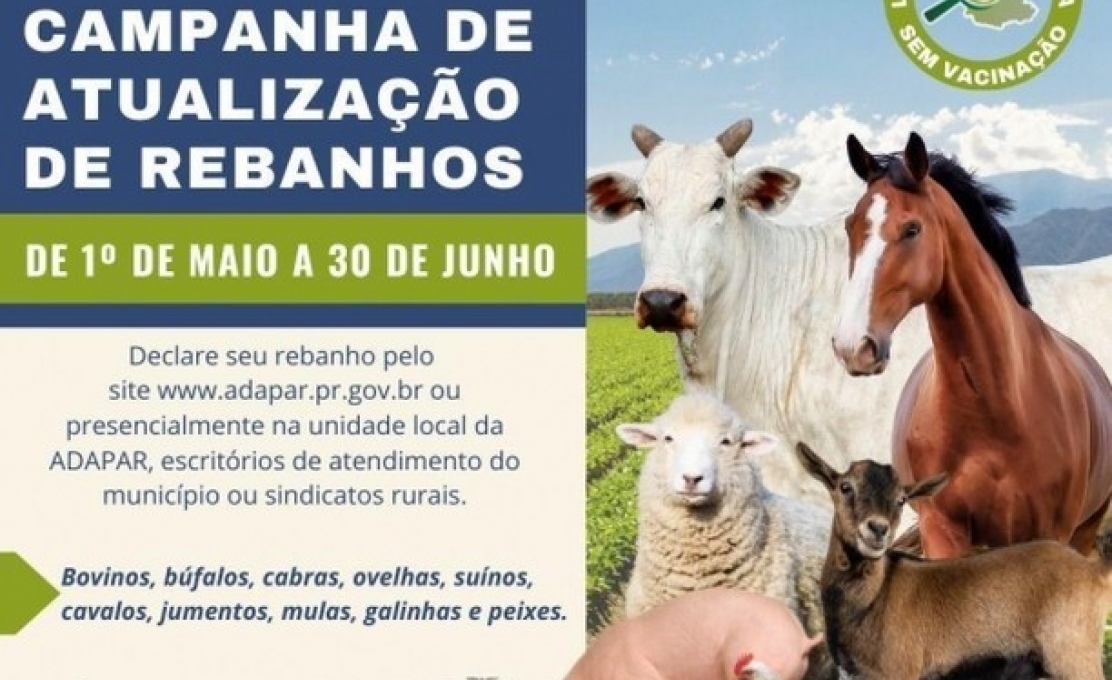 Campanha de atualização dos rebanhos do Paraná 2023