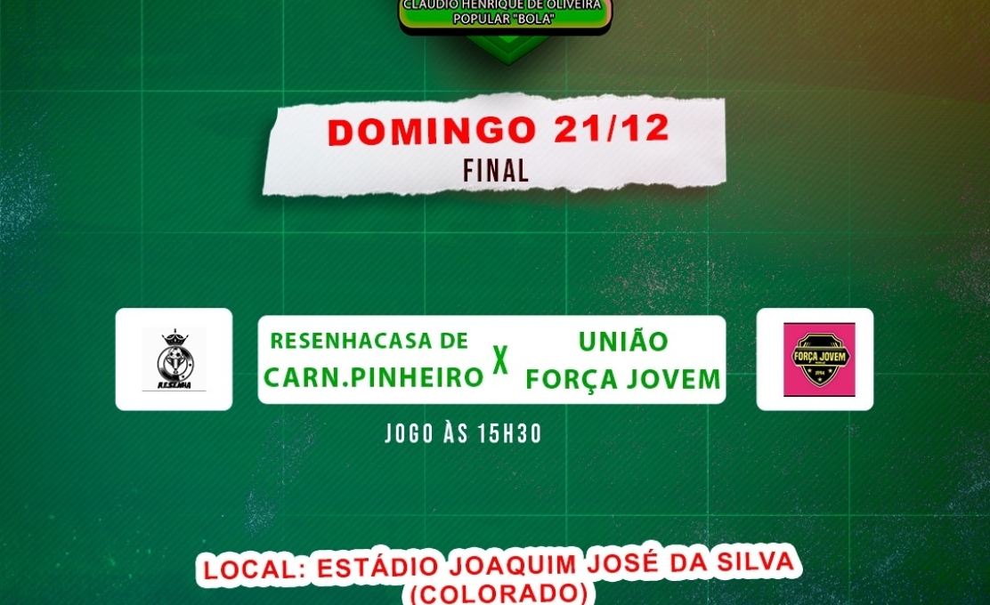 União Força Jovem e Resenha/Casa de Carne Pinheiro, disputarão a final do Campeonato Suíço ...