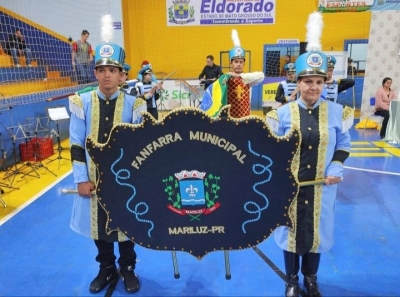 Fanfarra Municipal de Mariluz se apresentou na cidade de Eldorado Mato Grosso do Sul