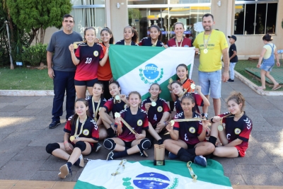 Meninas do Handebol Feminino do Colégio Dom Bosco foram campeãs dos Jogos Escolares do Paraná 2022