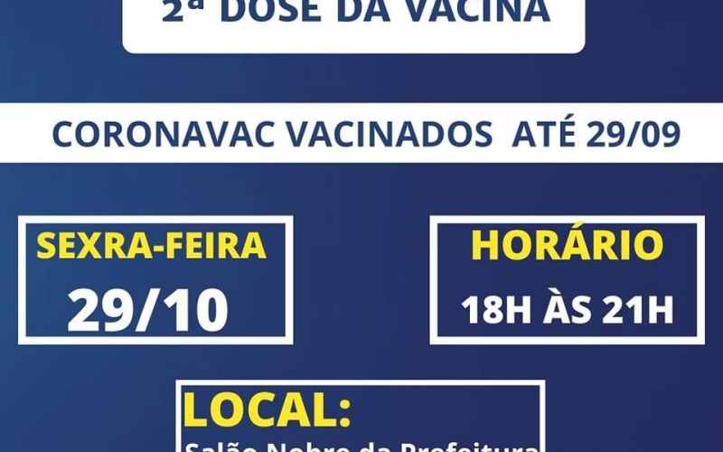 Calendário de Vacinação contra a Covid-19 