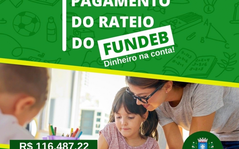 Prefeito Municipal Paulinho Alves liberou o pagamento do Rateio do FUNDEB para professores do quadro magistério