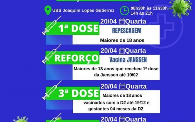 Cronograma de vacinação Município de Mariluz