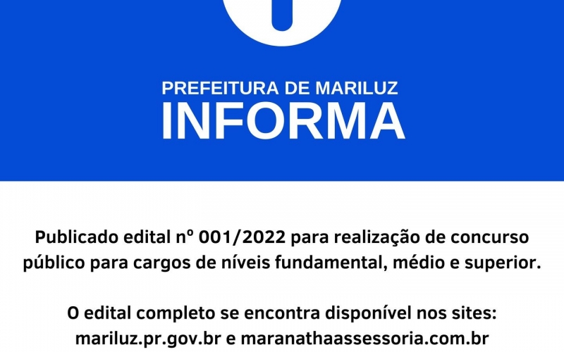 Edital de Concurso Público N° 01/2022