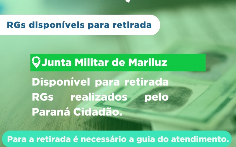 Retirada de RGs do Paraná Cidadão