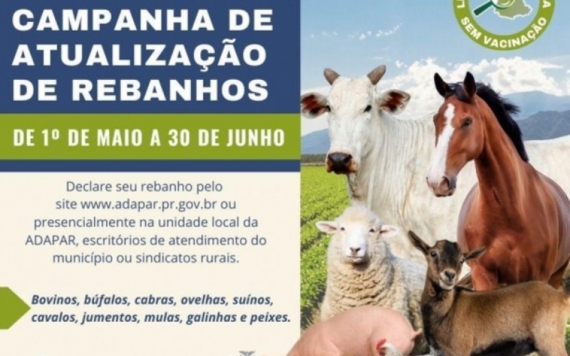 Campanha de atualização dos rebanhos do Paraná 2023