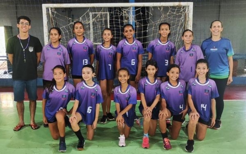 Equipes de Handebol Sub-14 e Sub-12 Feminino compareceram à cidade de Marialva para participar da 1ª etapa da competição Maringá Cup