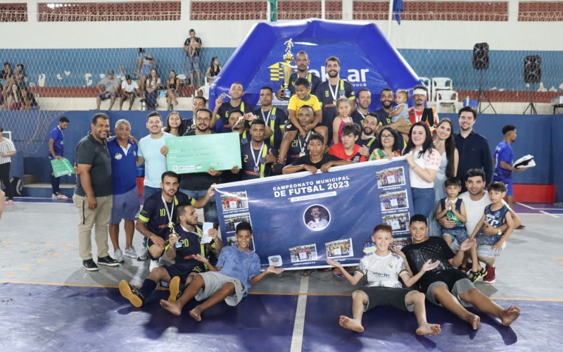 Equipe Audax foi campeã do Campeonato Municipal de Futsal Dr. Lucas Kleber Tossin Lopes, vencendo a equipe Família Fidelis por 5 a 1