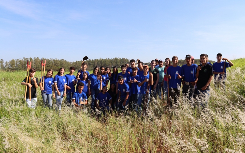 Município realiza plantio de 150 mudas de árvores com foco na compensação ambiental