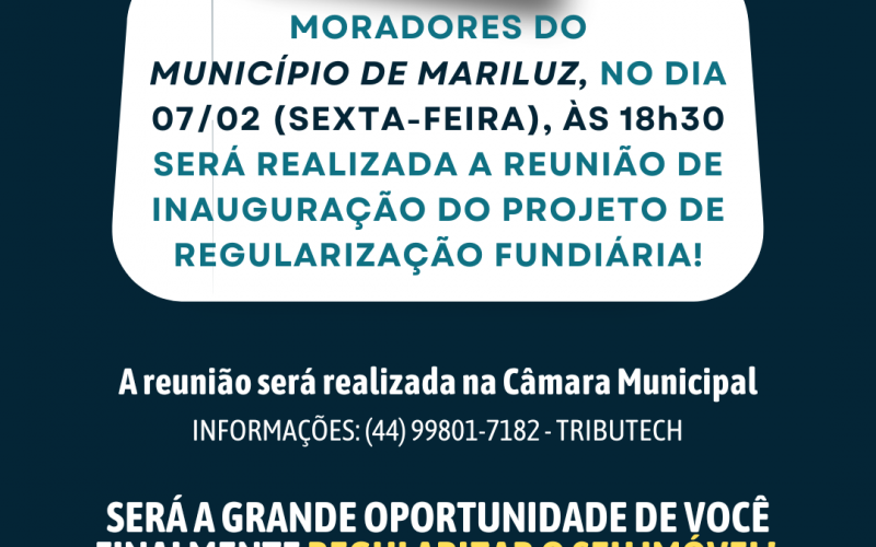  Programa Moradia Legal: Regularização Fundiária em Mariluz