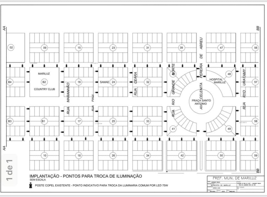 Nas próximas semanas Mariluz irá substituir lâmpadas de vapor por lâmpadas de Led 