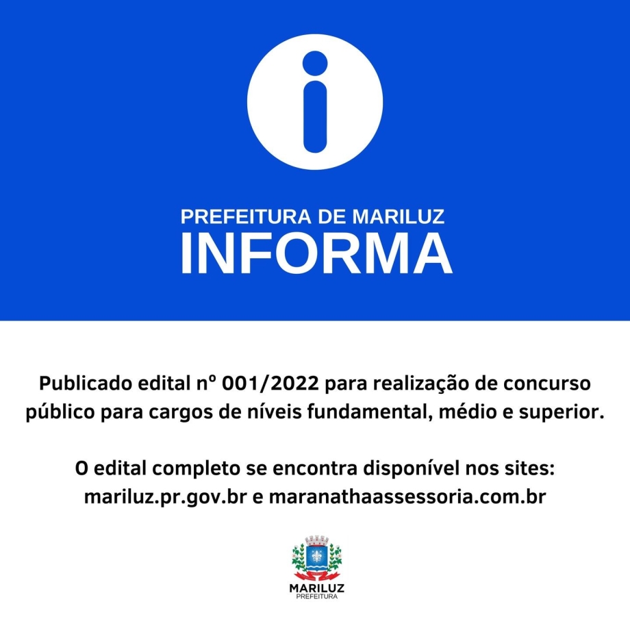 Edital de Concurso Público N° 01/2022