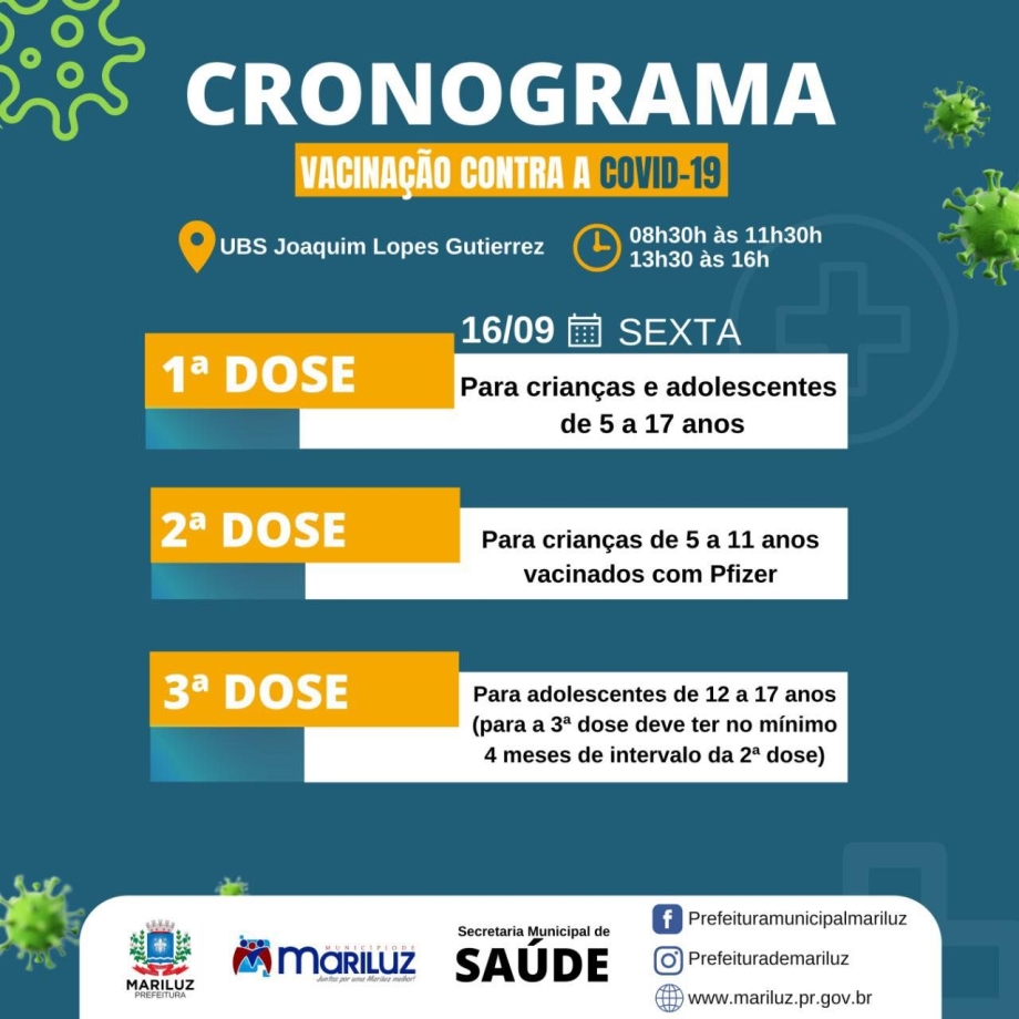 Cronograma de vacinação contra a COVID-19