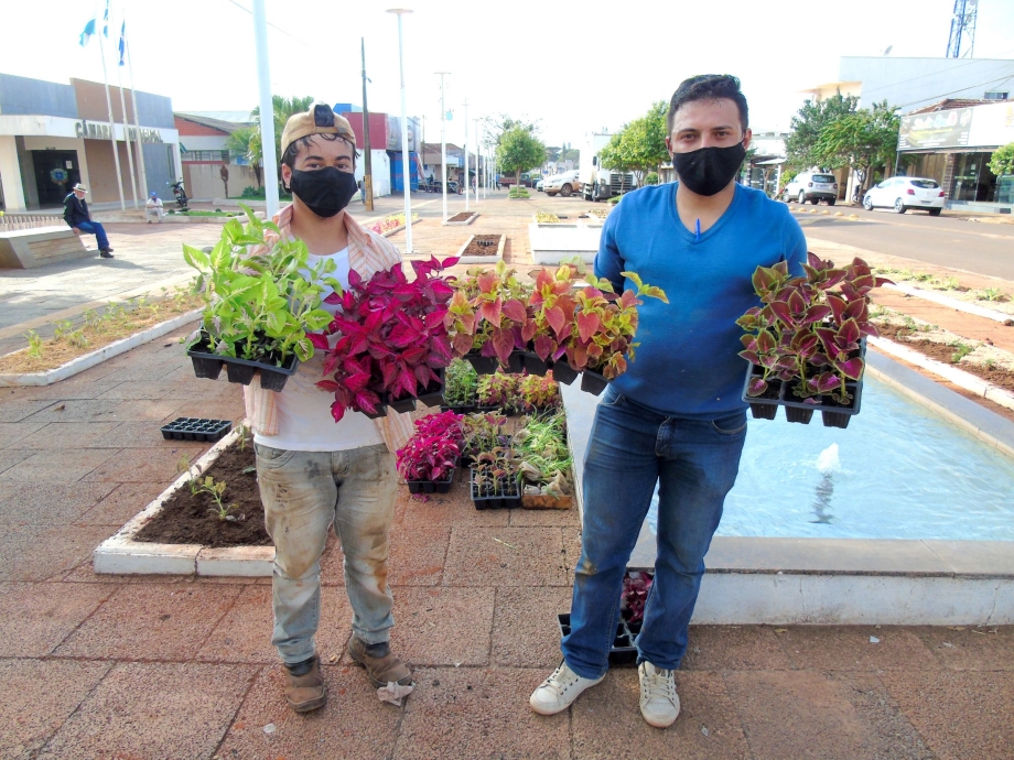 Município de Mariluz começou a plantar flores em vias públicas projeto foi idealizado pela Vice-Prefeita 